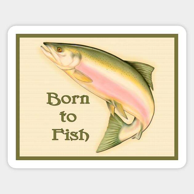 Born to Fish Sticker by SpiceTree